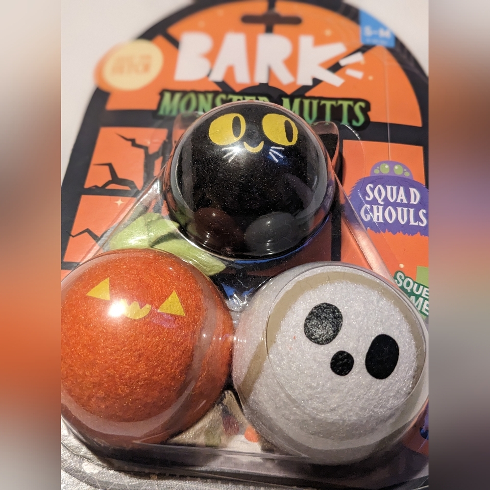 Monster Mutts Bark Tennis Balls - 3 Ball Set - Picture 3 of 5